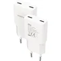 Nanocable Cargador de Pared 2xUSB-C PD 25W Blanco